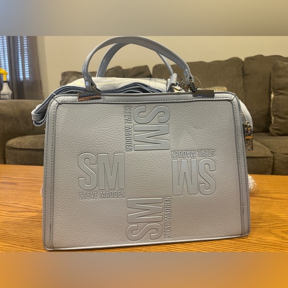 Steve Madden BMateo Satchel Blue Glaze Tiktok NEW Trending Viral Bag NWT HOT - Picture 2 of 8